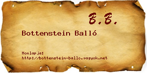 Bottenstein Balló névjegykártya