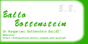 ballo bottenstein business card